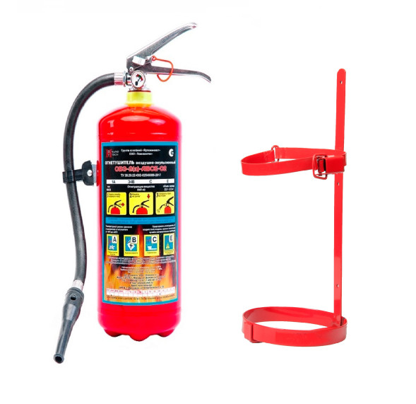 Комплект огнетушитель ОВЭ-2 зимний + кронштейн ТВ2