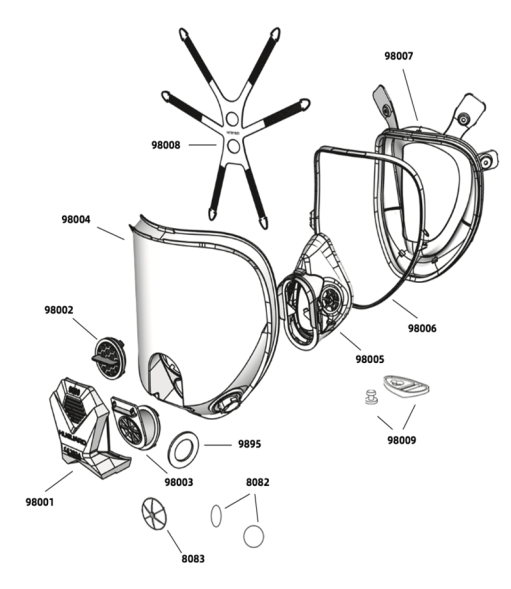 Подмасочник О2 98005 для полнолицевой маски 9800