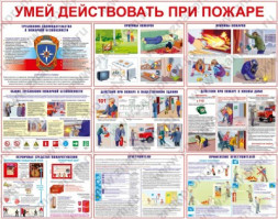 Плакаты Умей действовать при пожаре
