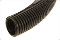 Труба ПНД лёгкая безгалогенная (HF) черная с зондом D=16 Труба гофрированная