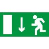 Знак E10 Указатель двери эвакуационного выхода (левосторонний) (Пленка 150х300 мм)