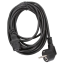 PC-186-VDE-5M, Шнур, Кабель питания (сетевой) 220В, 5м, Schuko- C13, VDE, 10А, черный, с заземлением