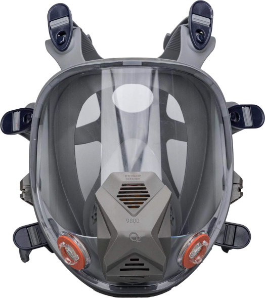 Полнолицевая маска О2 9800 универсального размера с панорамной линзой и байонетным креплением фильтров