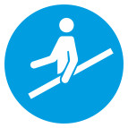 Знак Держаться за поручень пленка